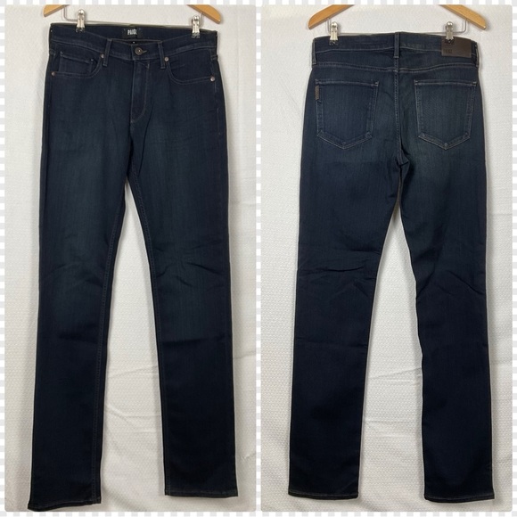 PAIGE Other - PAIGE Normandie “Cellar” XLong Dark Blue Luxury Jeans Mens 31 x 37 NWOT Straight